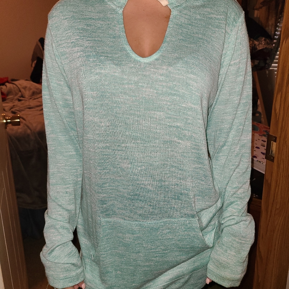 Lightweight green hoodie